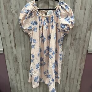 Anthropologie Naya Rea Miranda Floral Puff Sleeve Midi Dress XS Cottage Core